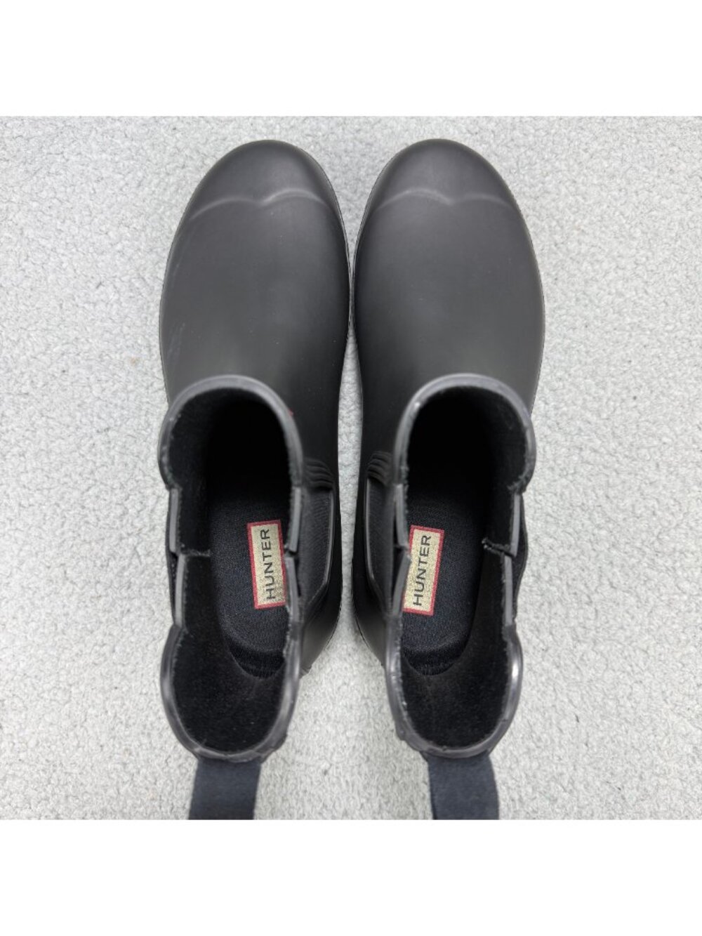 Hunter Boots Womens 10 Shoes Black Rubber Original Chelsea Rain Waterproof Ankle - Picture 6 of 11